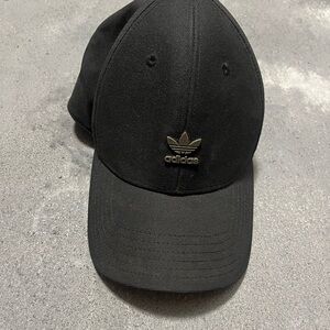 Adidas Black and Gold Logo Cap